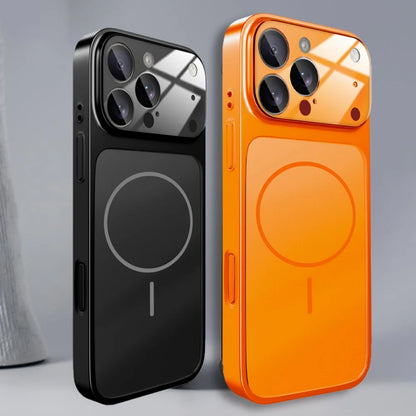 Orange Magsafe Magnetic Glass Case for iPhone